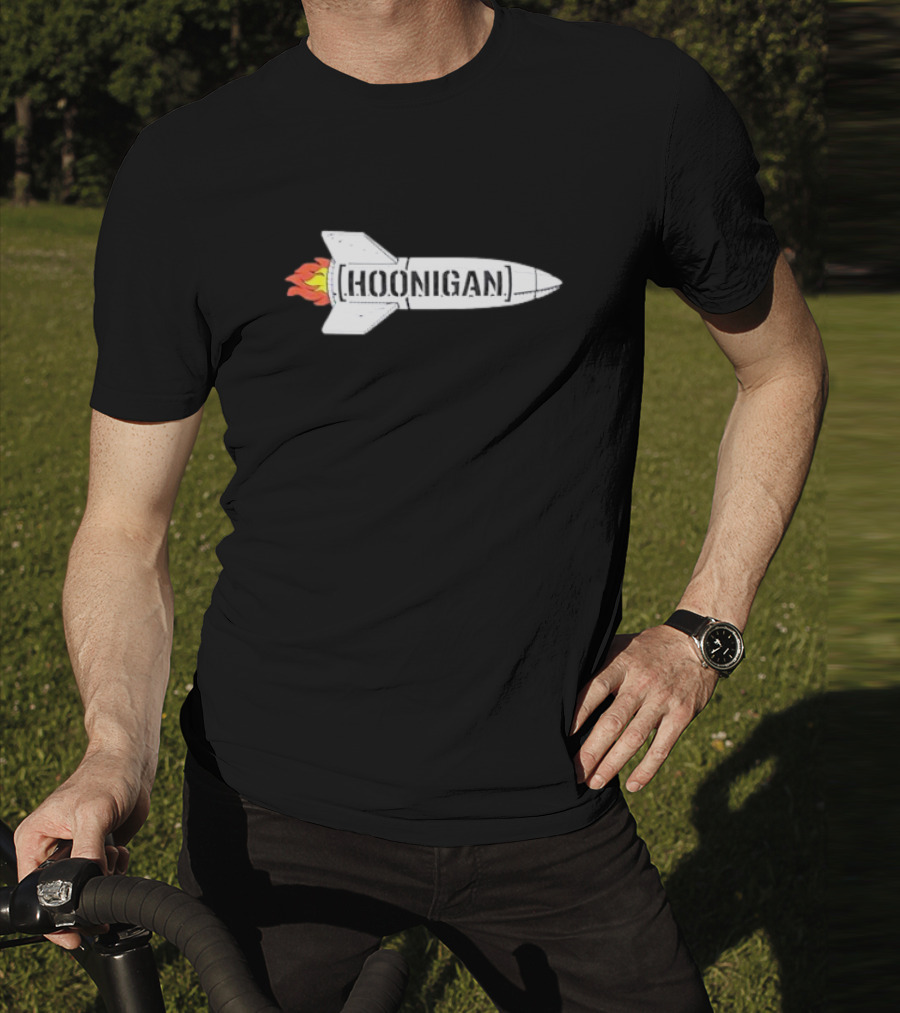Hoonigan Rocket With Flames T-Shirt