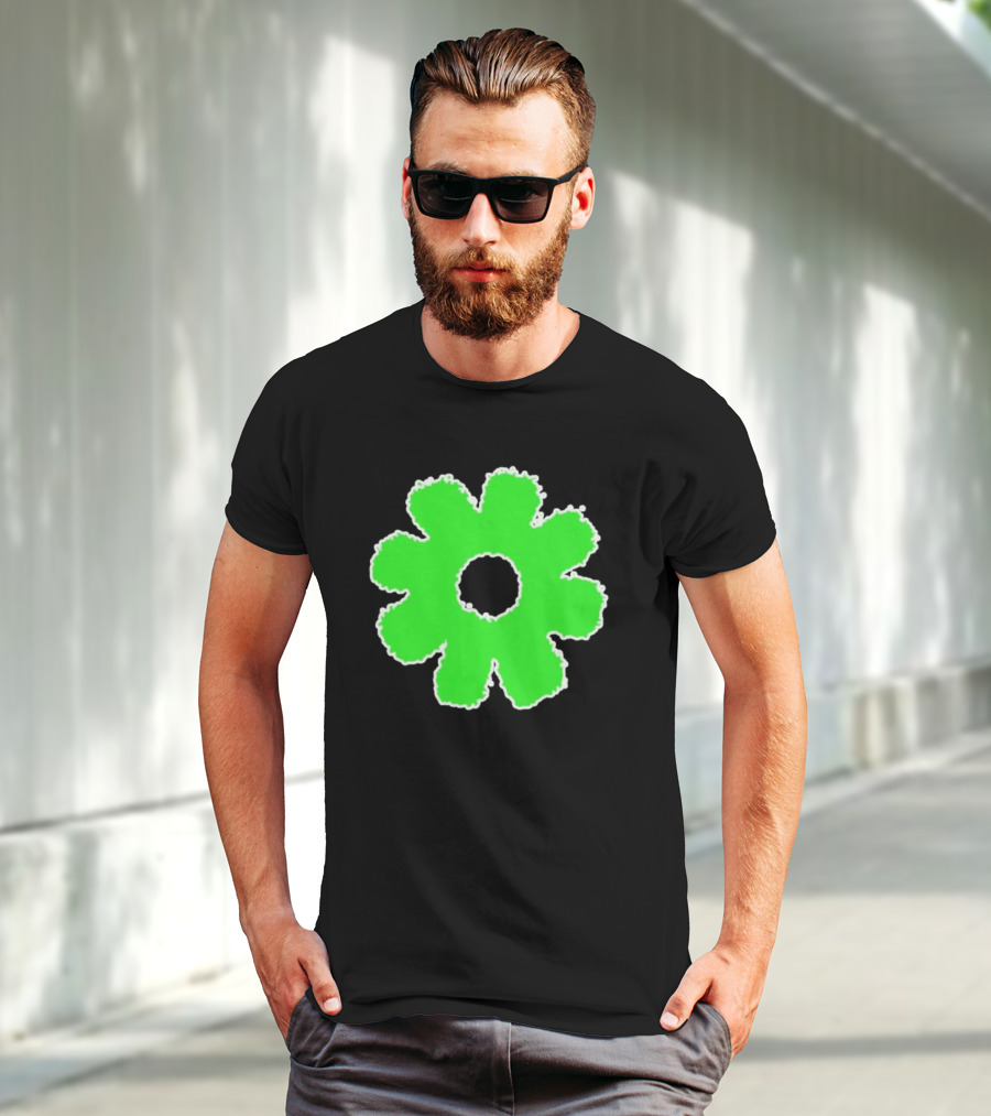 Scowl Neon Green Flower T-Shirt