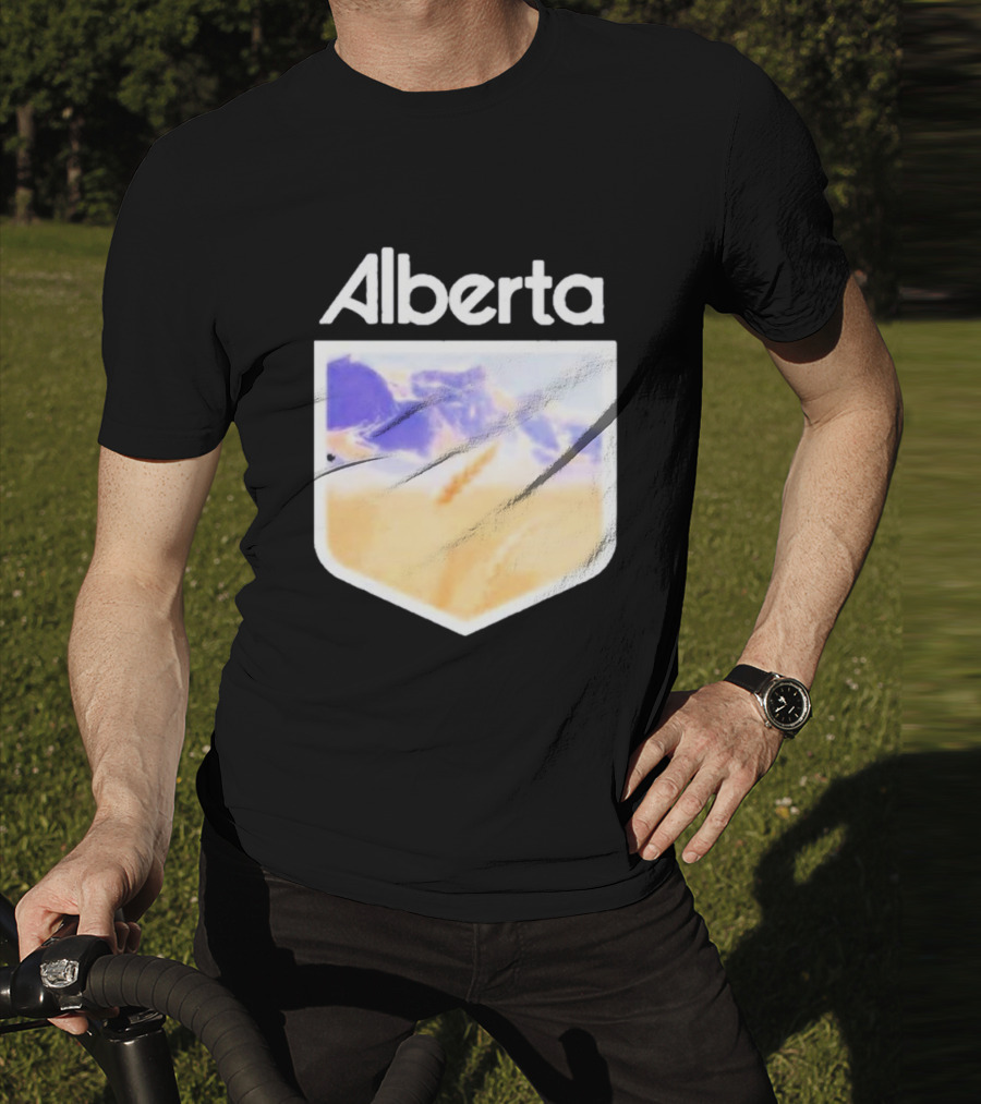 Alberta Mountain Scenic Shield Vitamin Deer Alberta Life T-Shirt