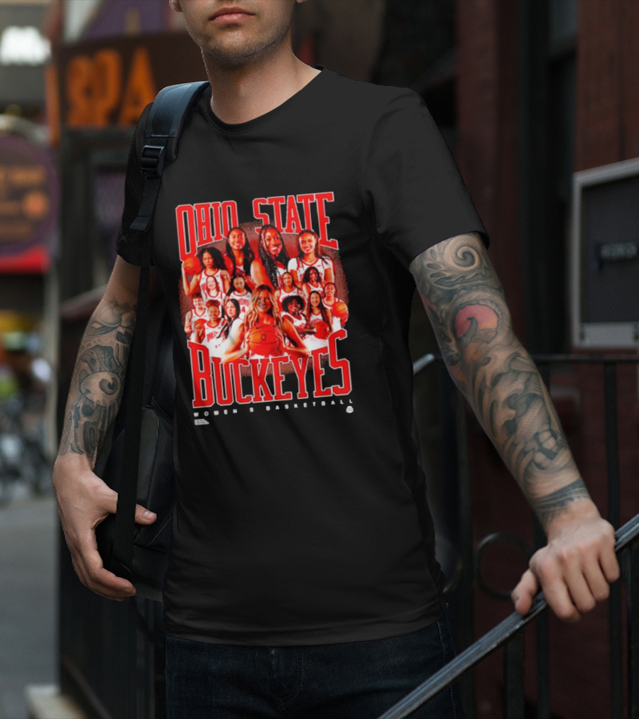 Ohio State Buckeyes Women's Basketball Team Players Group Photo T-Shirt