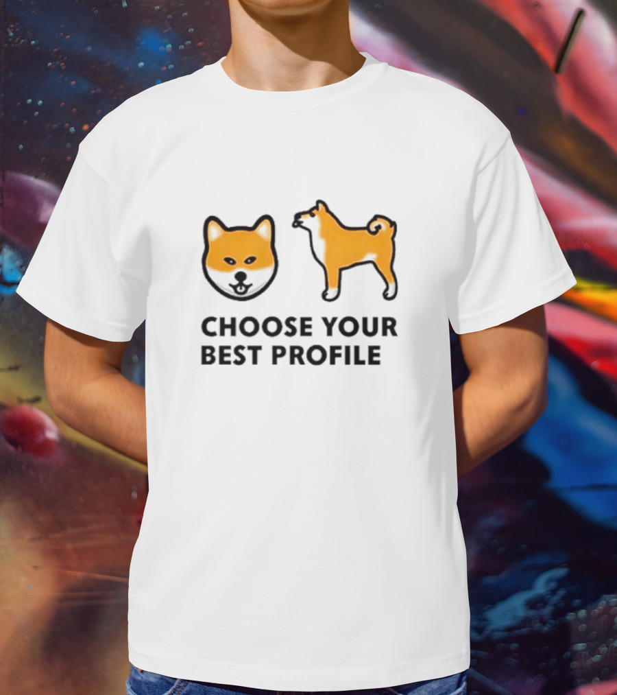 Shiba Inu Choose Your Best Profile Face Or Side View T-Shirt