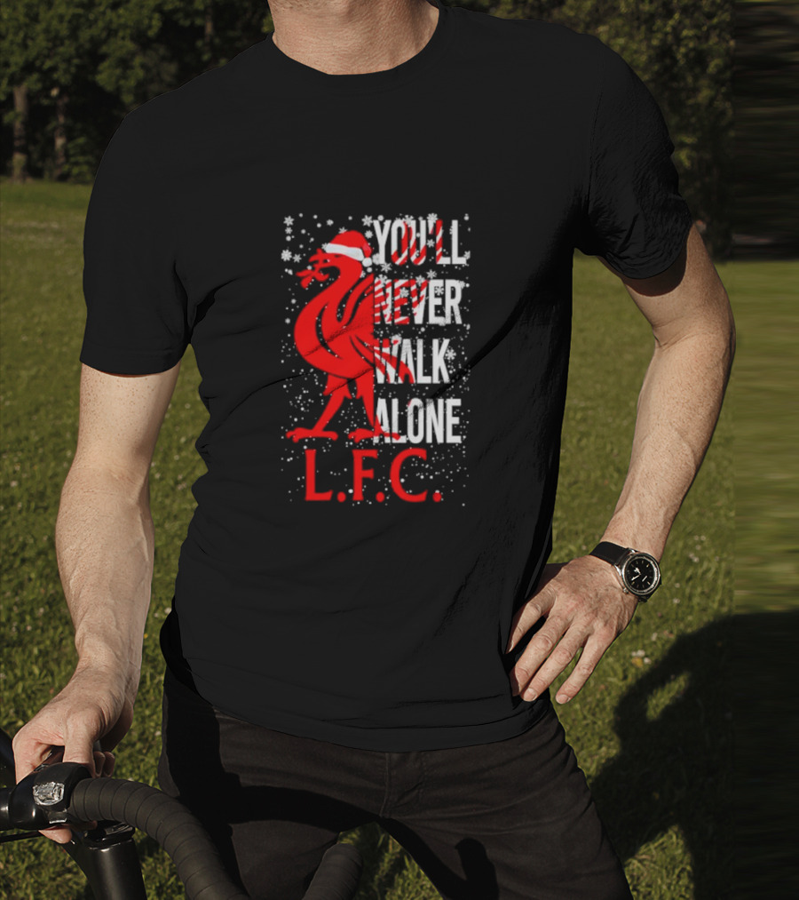 Liverpool Santa You'll Never Walk Alone L.F.C. Christmas T-Shirt