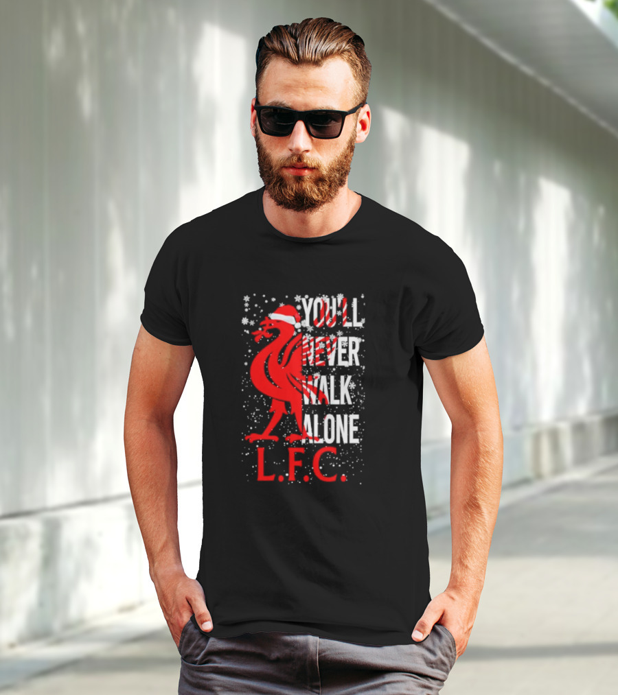 Liverpool Santa You'll Never Walk Alone L.F.C. Christmas T-Shirt