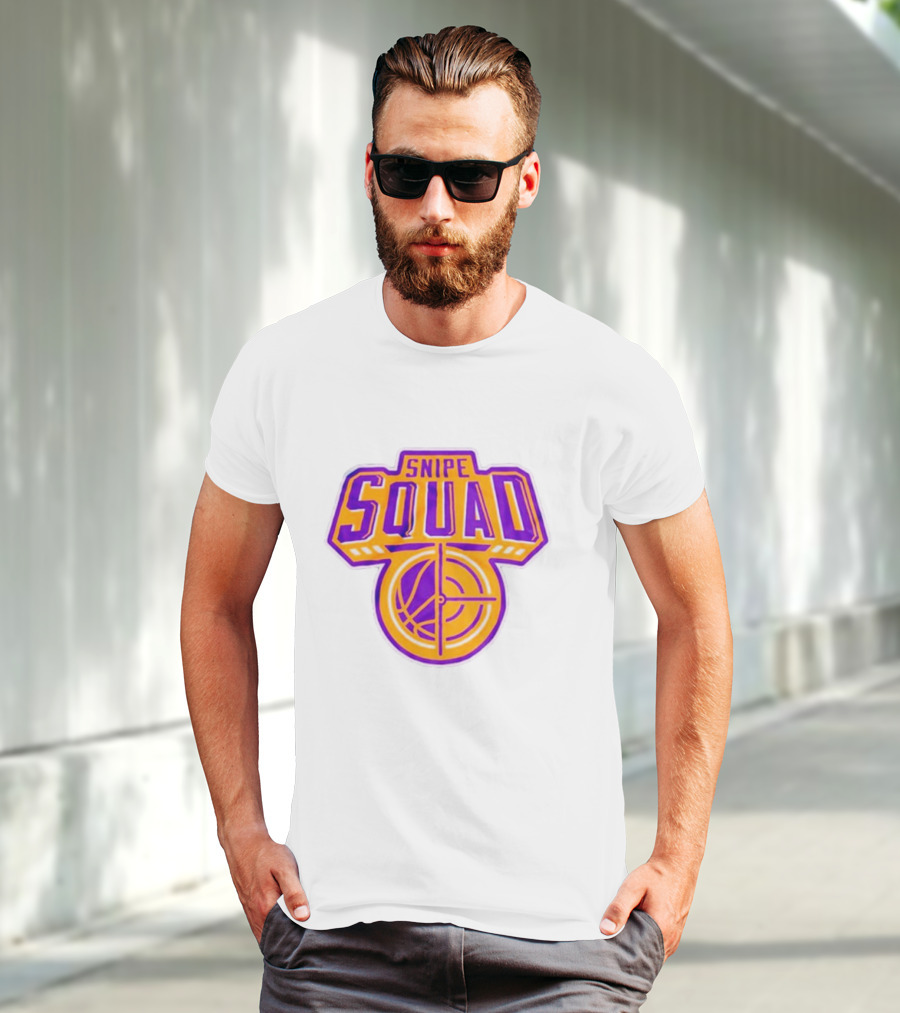 Snipe Squad Los Angeles Lakers Style Basketball Crosshair T-Shirt