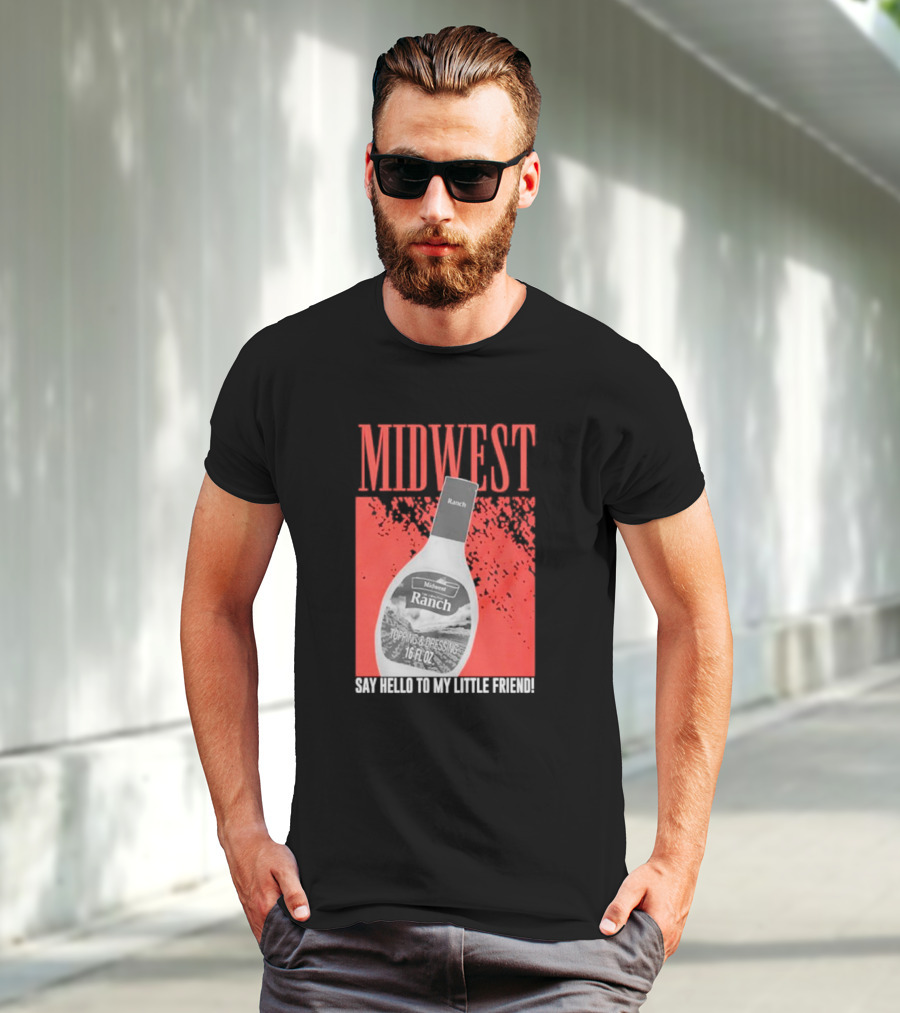 Midwest Ranch Say Hello To My Little Friend 16 Fl Oz T-Shirt