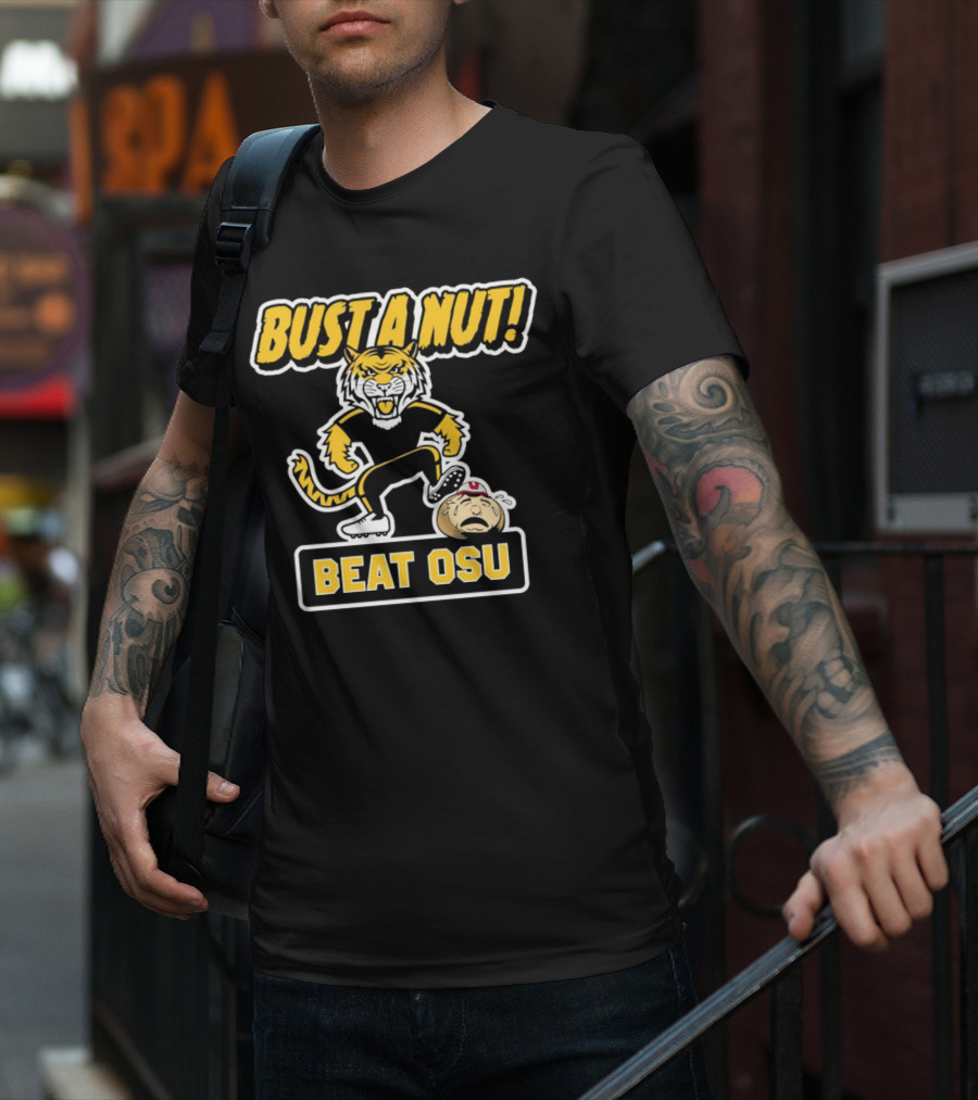 Bust A Nut Beat OSU Missouri Tigers Anti-Ohio State T-Shirt