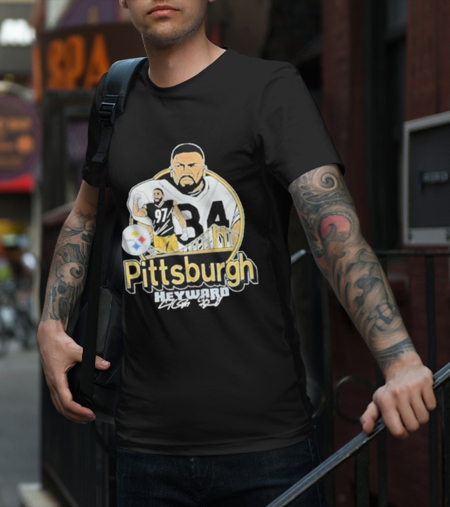 Pittsburgh Heyward 97 Football Steel City Bridge T-Shirt
