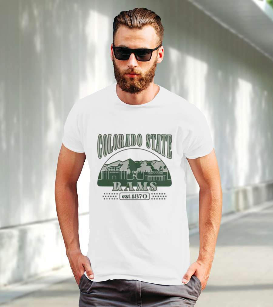 Colorado State Rams Est 1870 Campus Mountains T-Shirt