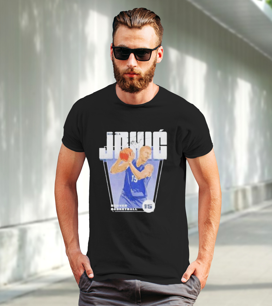 Nikola Jokic 15 Denver Basketball Premiere T-Shirt