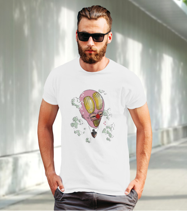 Balloon Head In Cloud With Clown Face T-Shirt