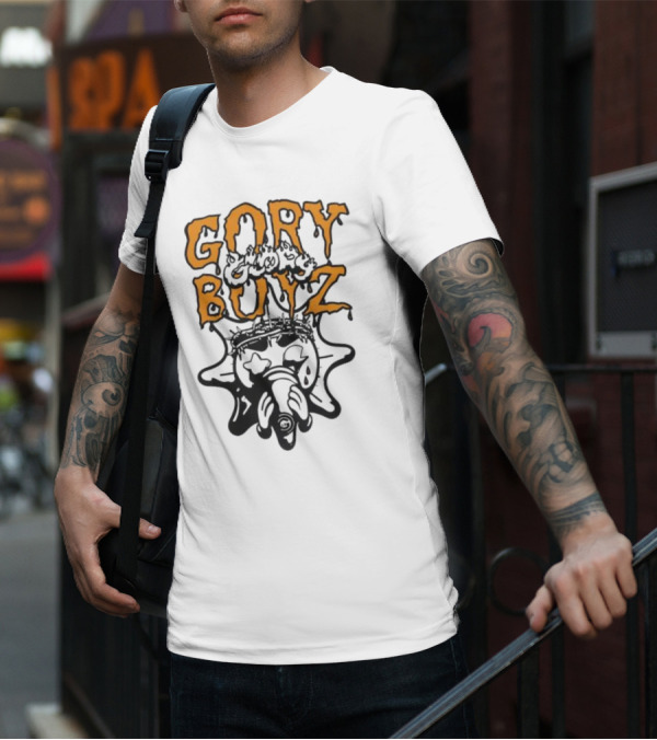 Glory Boyz Gory Boyz Glo Gang Dripping Horror Font Sun T-Shirt
