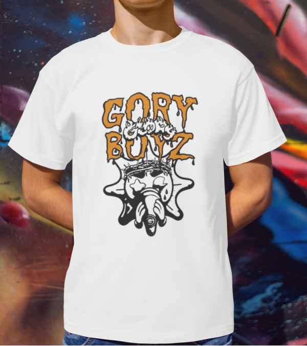 Glory Boyz Gory Boyz Glo Gang Dripping Horror Font Sun T-Shirt