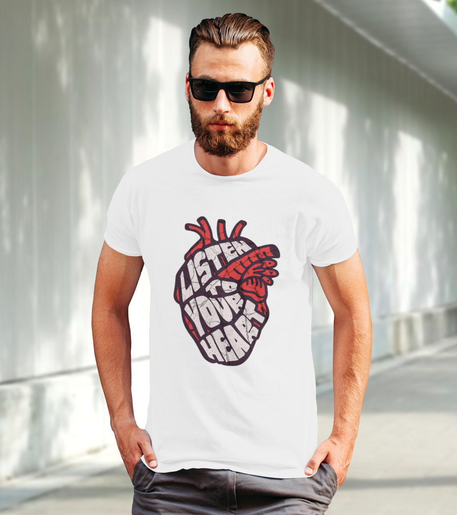 Listen To Your Heart Anatomical Heart T-Shirt