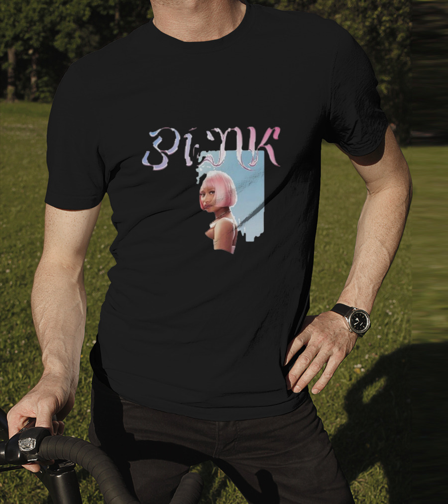 BLΛƆK Nicki Minaj Pink Photo T-Shirt