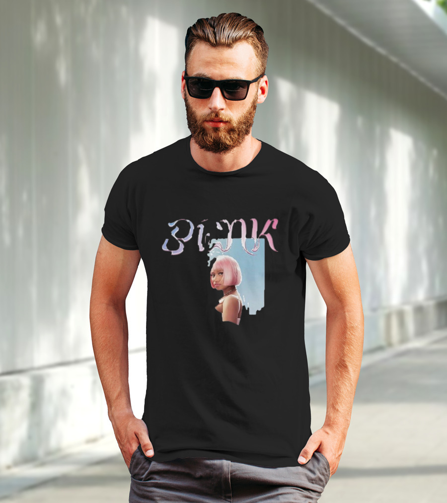 BLΛƆK Nicki Minaj Pink Photo T-Shirt