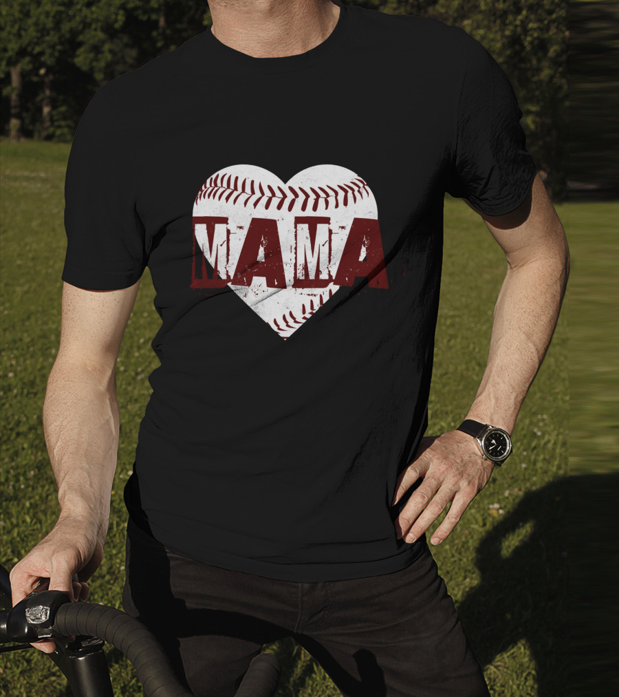 Baseball Heart MAMA T-Shirt