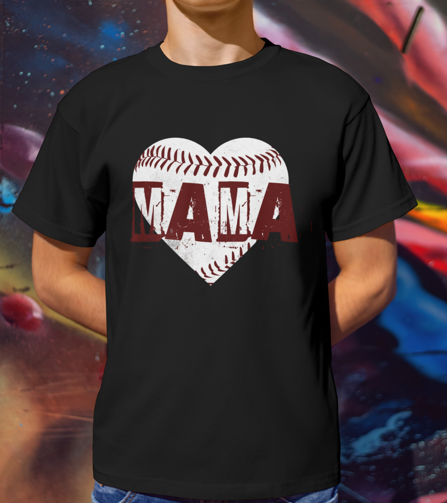 Baseball Heart MAMA T-Shirt