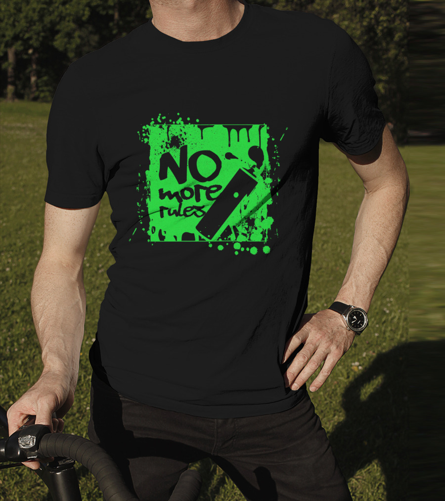 No More Rules Graffiti Spray Paint Splatter T-Shirt