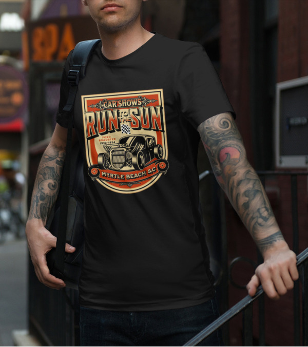 Car Shows Run To The Sun Ford Roadster 1932-1934 Myrtle Beach S.C T-Shirt