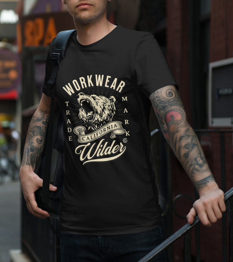 WORKWEAR TRADEMARK CALIFORNIA WILDER BEAR T-Shirt
