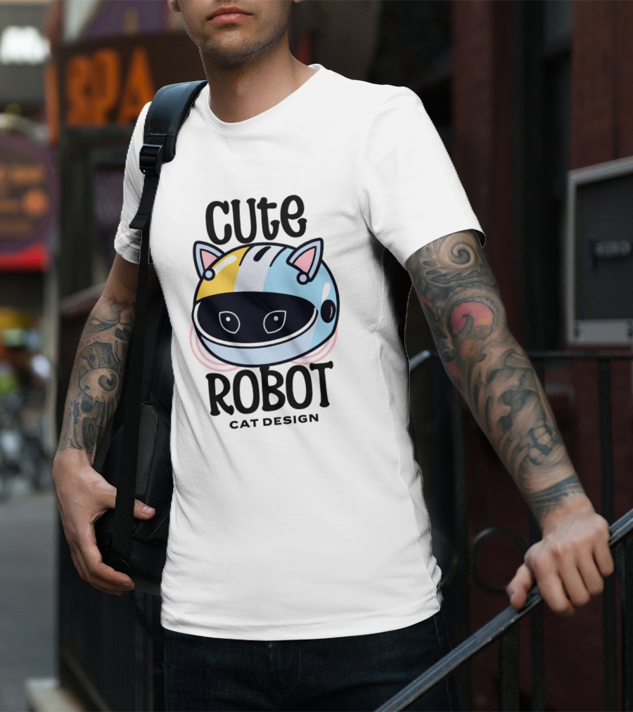 Cute Robot Cat T-Shirt