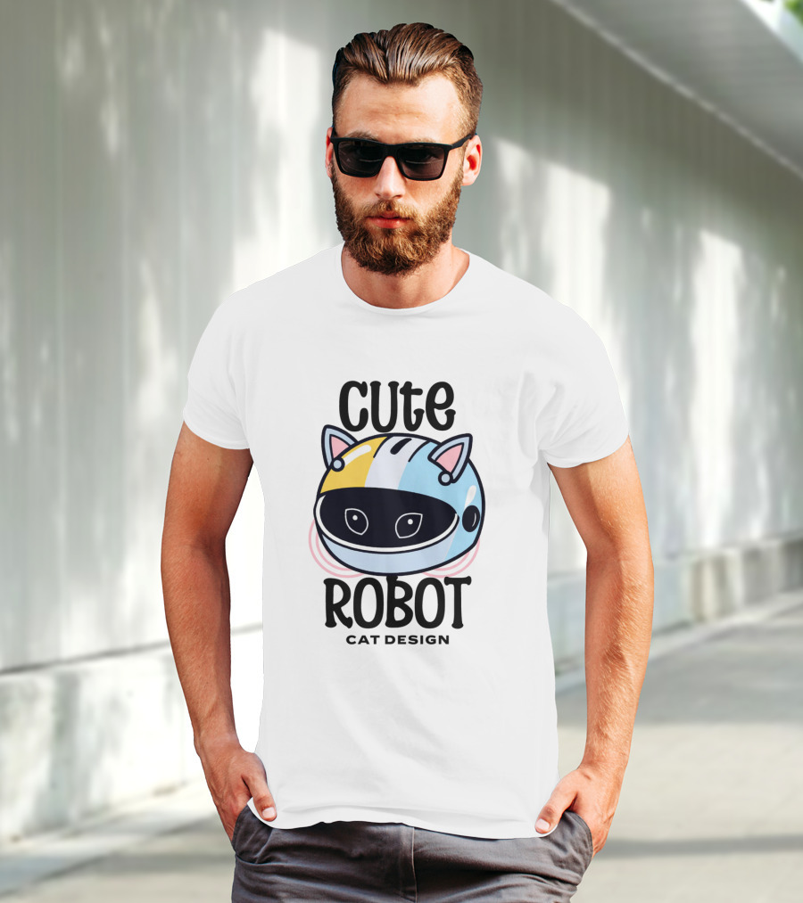 Cute Robot Cat T-Shirt