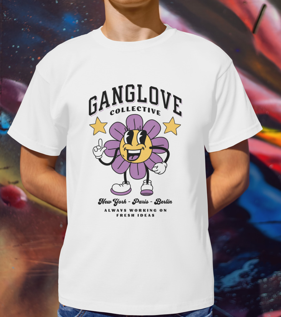 Ganglove Collective New York Paris Berlin Always Working On Fresh Ideas T-Shirt