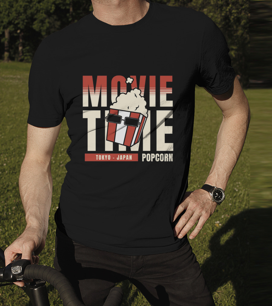 Movie Time Tokyo Japan Popcorn T-Shirt