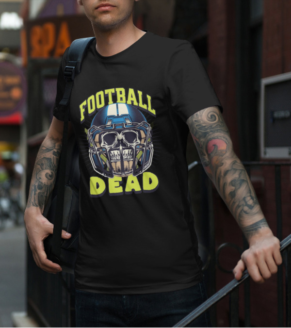 FOOTBALL DEAD Skull Helmet T-Shirt