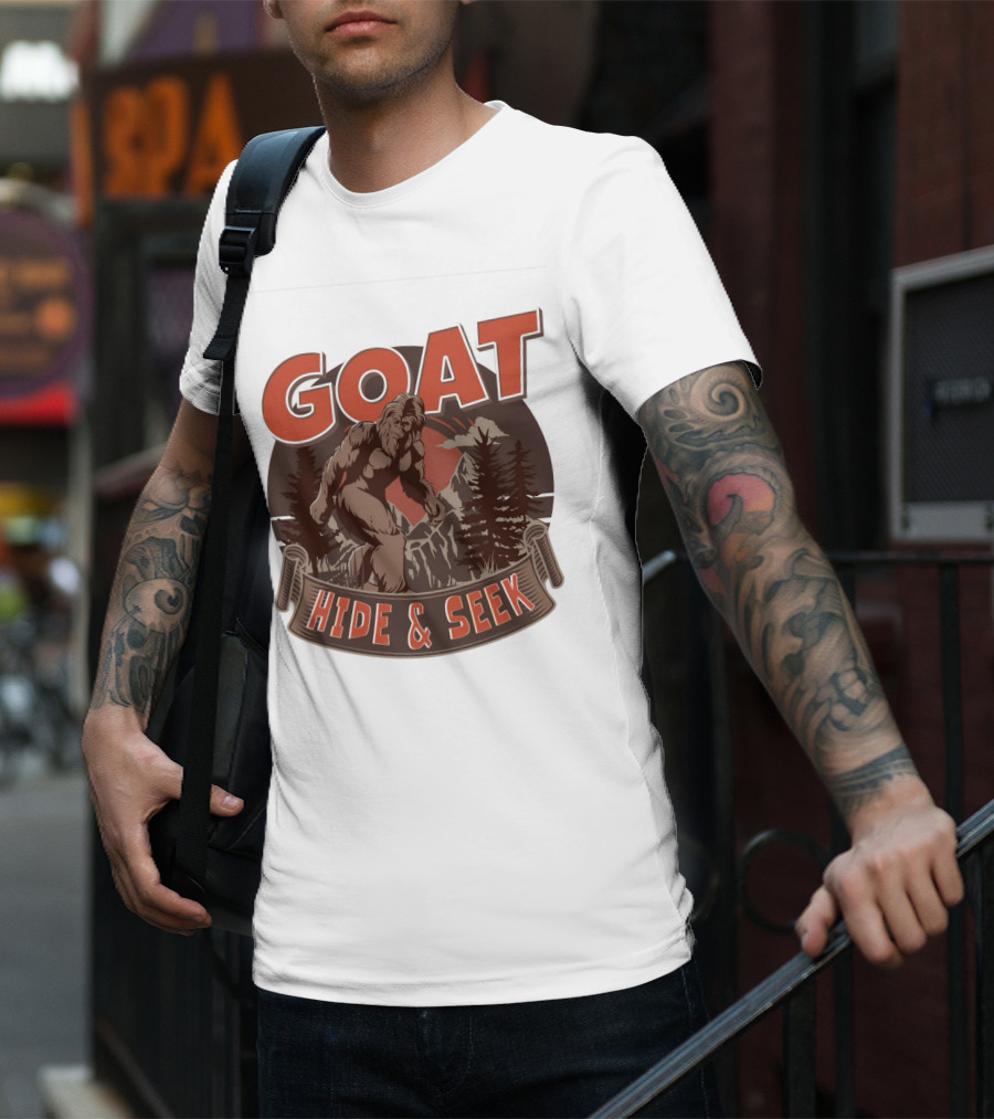 GOAT Bigfoot Hide And Seek Champion In The Forest T-Shirt