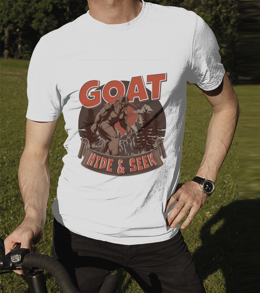 GOAT Bigfoot Hide And Seek Champion In The Forest T-Shirt