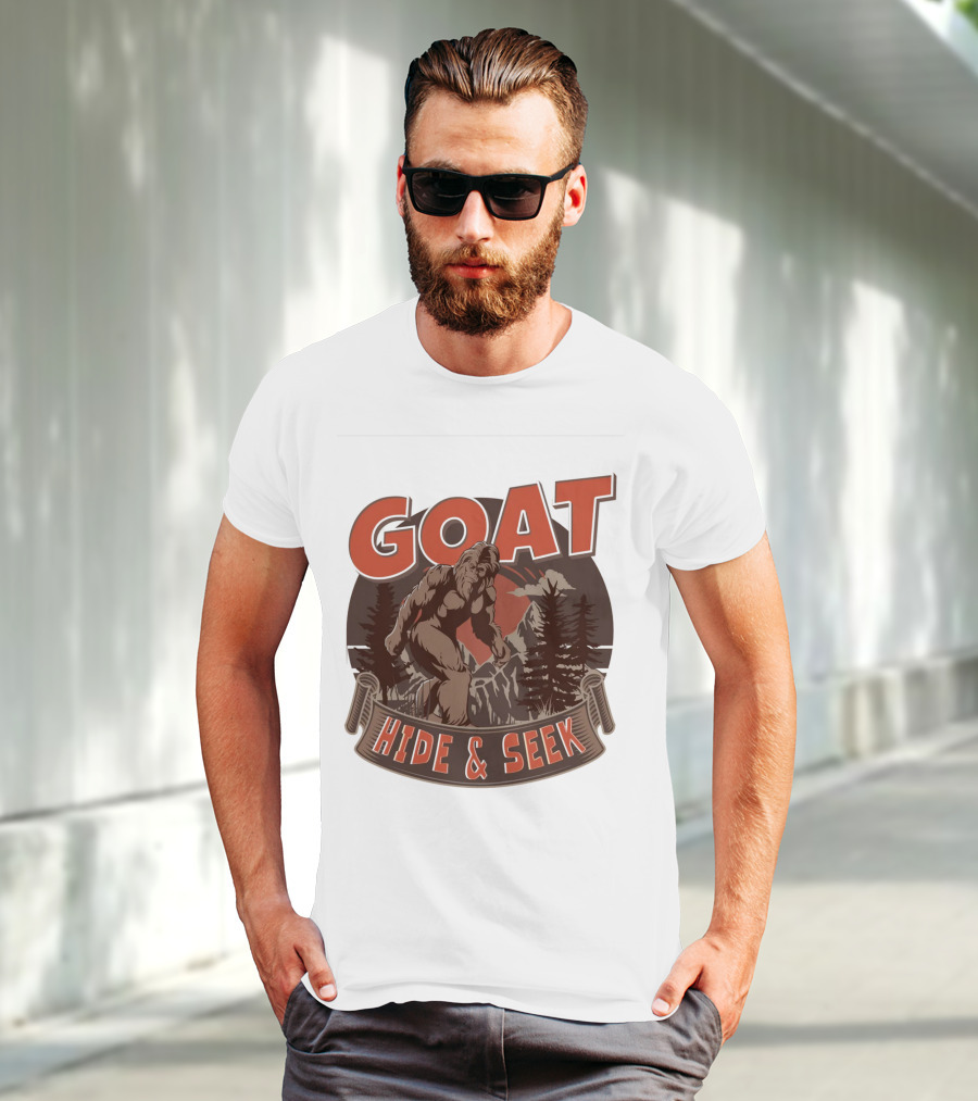 GOAT Bigfoot Hide And Seek Champion In The Forest T-Shirt