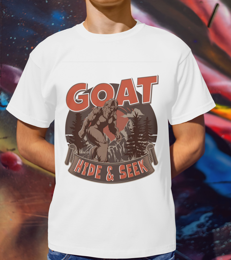 GOAT Bigfoot Hide And Seek Champion In The Forest T-Shirt