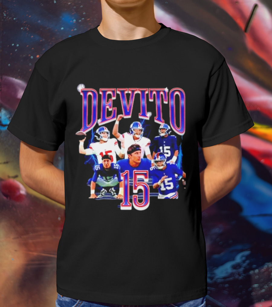 Devito 15 New York Giants Football Player T-Shirt