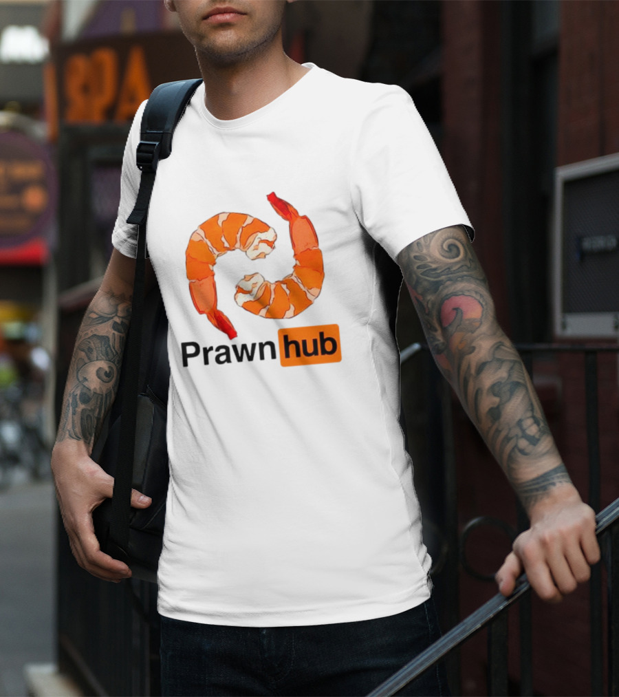 Prawn Hub Parody With Shrimp T-Shirt