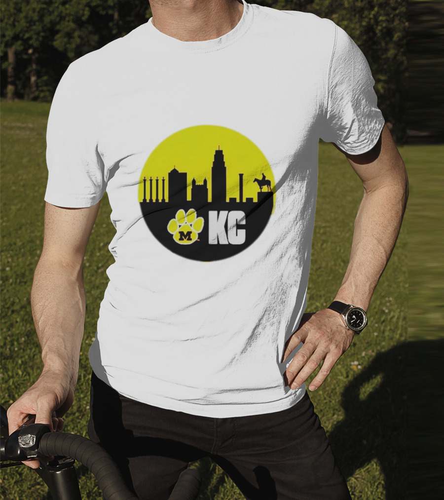 Missouri Tigers Mizzou Kansas City KC Skyline Paw T-Shirt