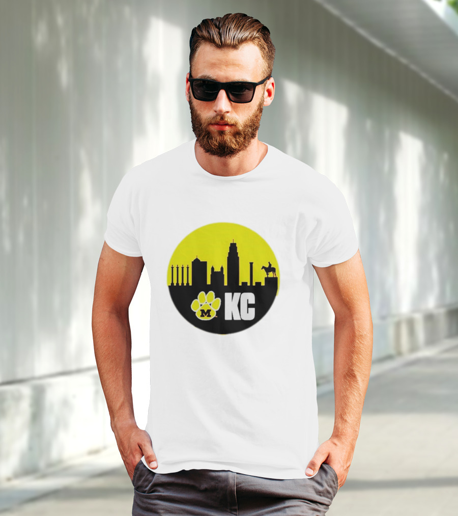 Missouri Tigers Mizzou Kansas City KC Skyline Paw T-Shirt