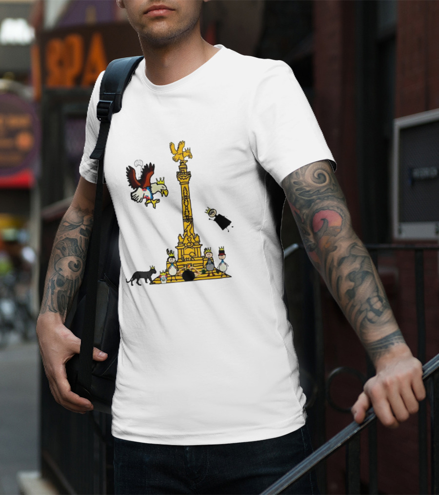 America Campeon Angel De La Independencia Cartoon Icons T-Shirt