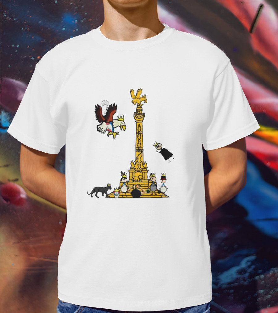 America Campeon Angel De La Independencia Cartoon Icons T-Shirt