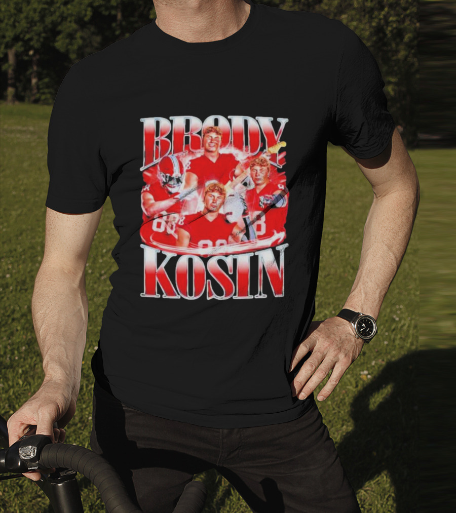 Brody Kosin Indiana Hoosiers 88 Red Football Vintage T-Shirt