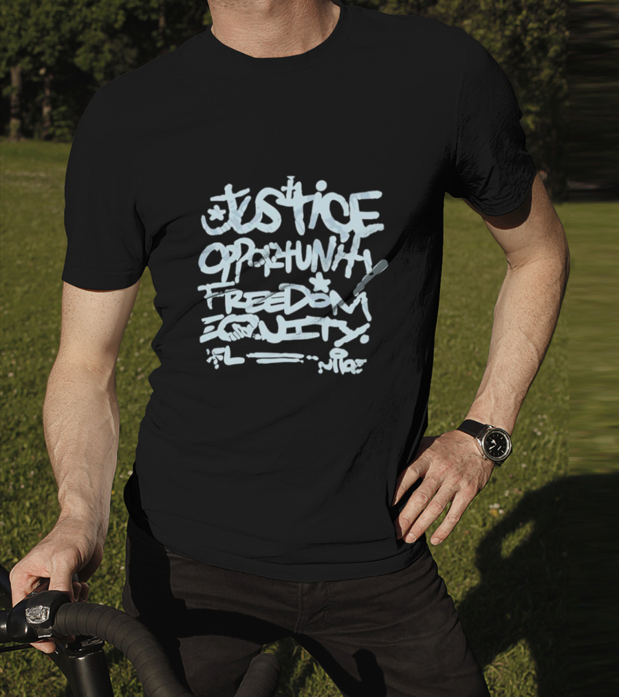 Justice Opportunity Freedom Equity Mike Tomlin T-Shirt