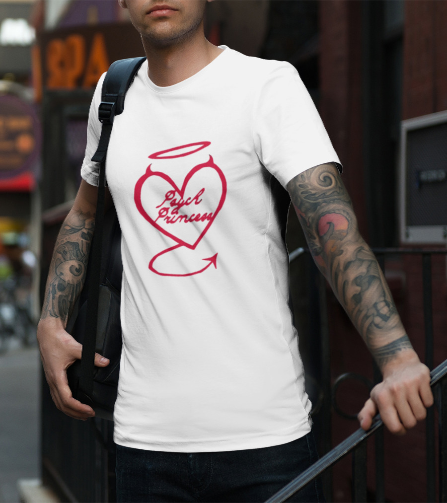Psych Princess Heart With Angel Halo And Devil Tail T-Shirt