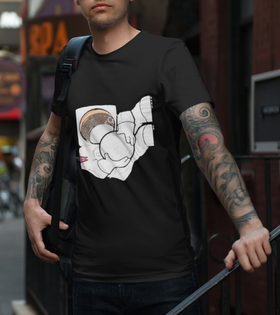 Strange Planet Ohio Moonwalker Cosmic Astronaut Holding Celestial Sphere T-Shirt