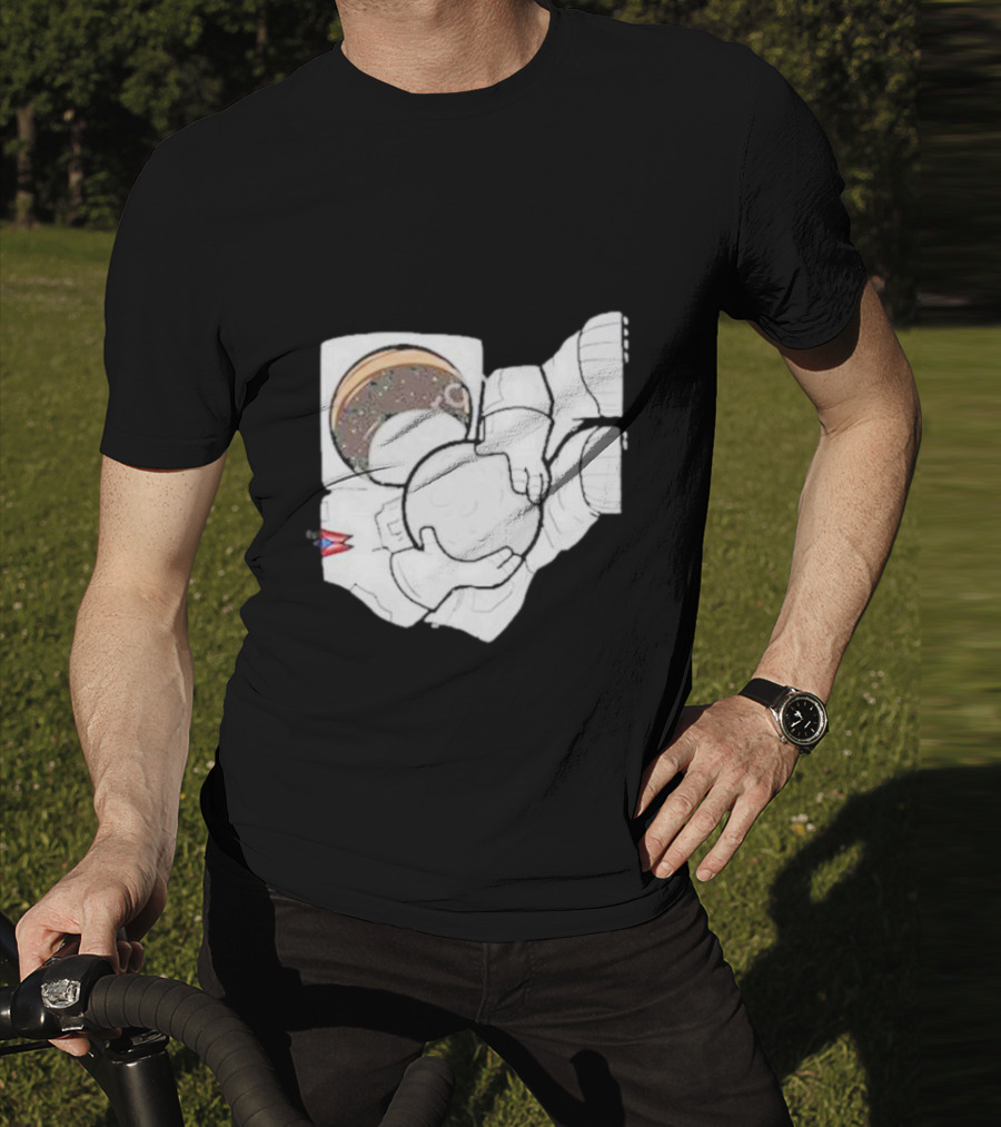 Strange Planet Ohio Moonwalker Cosmic Astronaut Holding Celestial Sphere T-Shirt