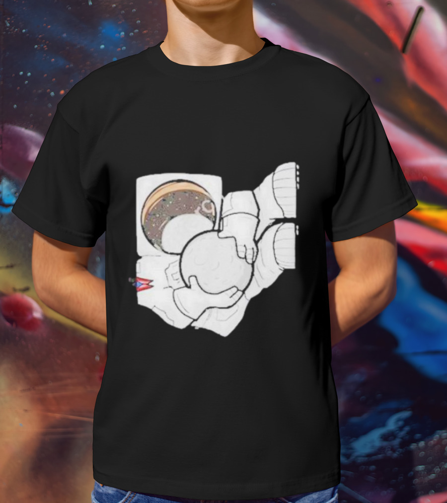 Strange Planet Ohio Moonwalker Cosmic Astronaut Holding Celestial Sphere T-Shirt