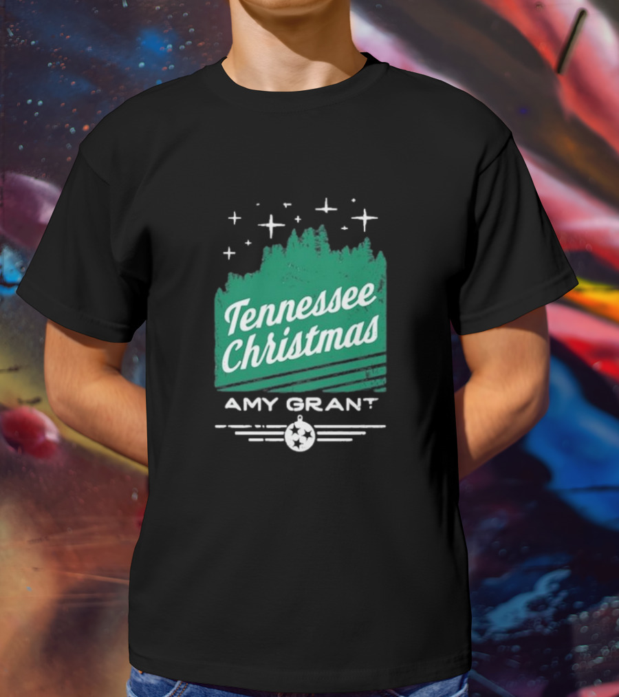 Tennessee Christmas Amy Grant Stars Trees T-Shirt