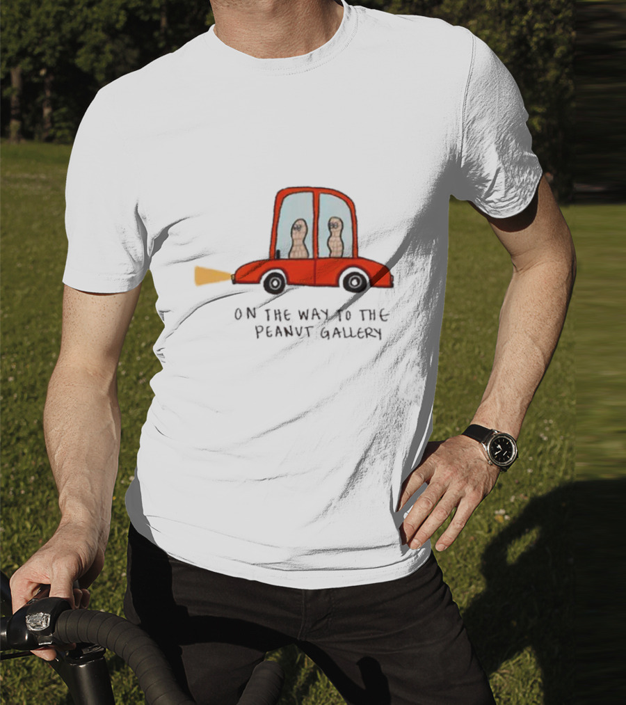 On The Way To The Peanut Gallery With Peanuts In Red Car T-Shirt