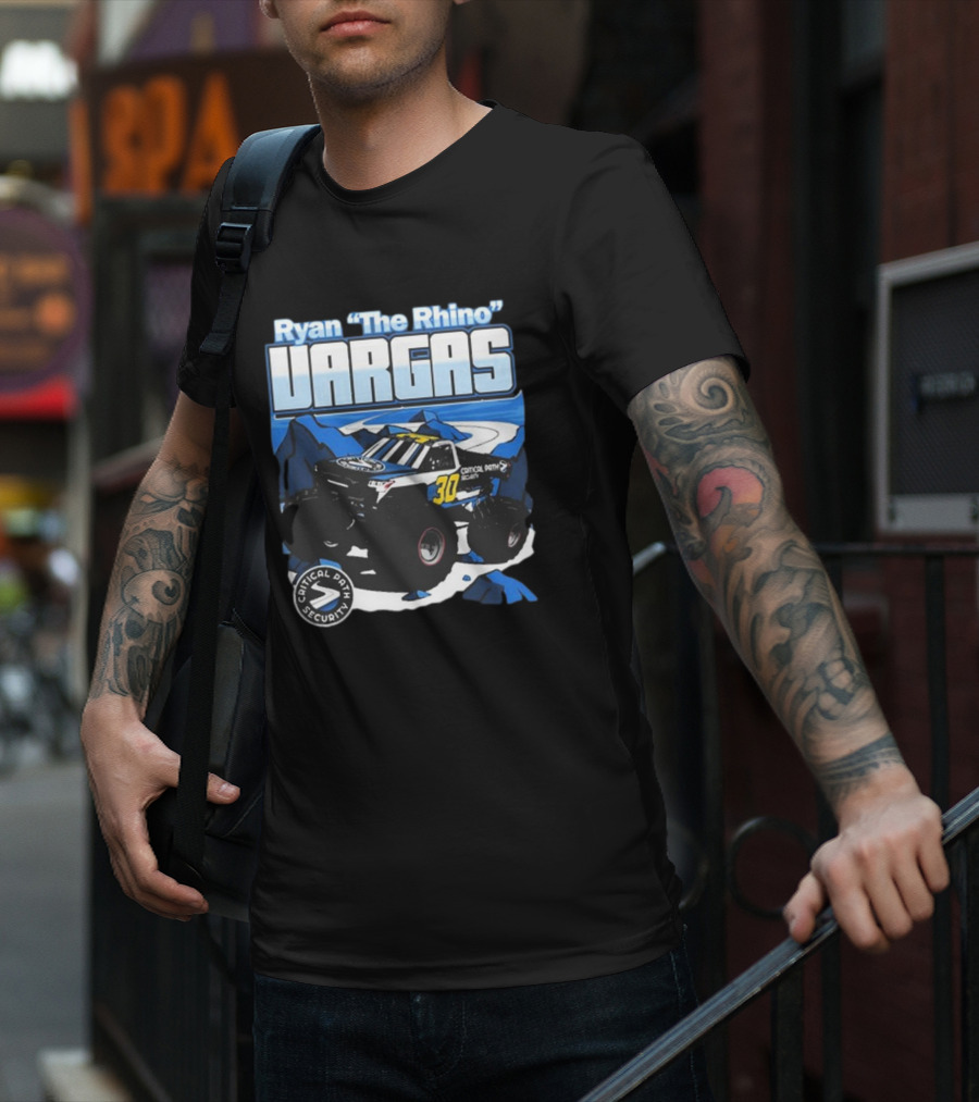 Ryan The Rhino Vargas Critical Path Security Number 30 Monster Truck Adventure T-Shirt