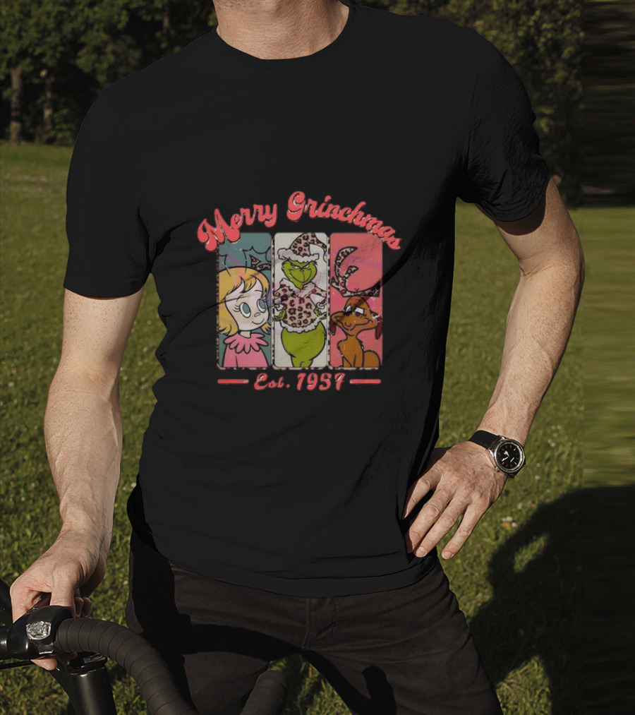 Merry Grinchmas Est 1957 Vintage Holiday Characters Classic T-Shirt