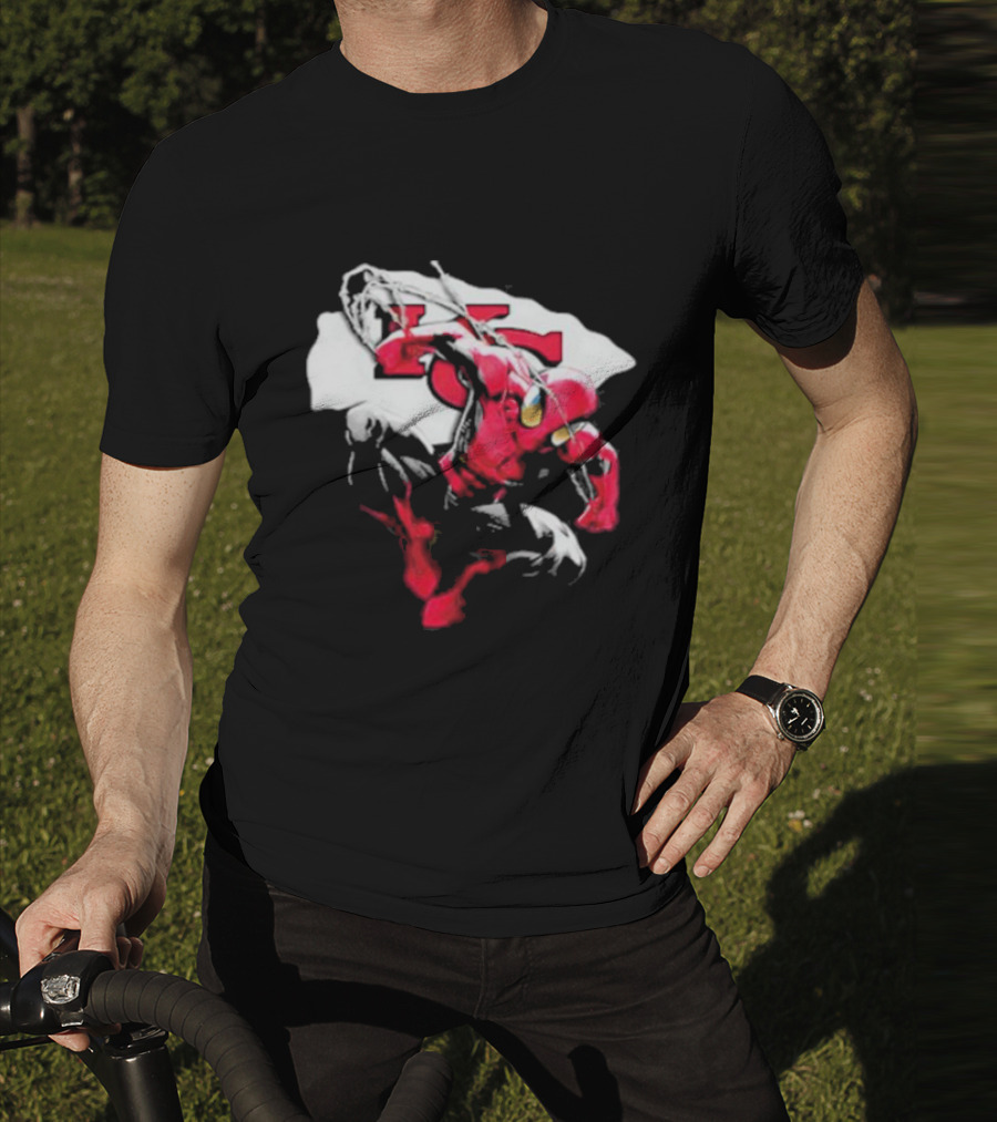 Kansas City Chiefs Spiderman KC Kansas T-Shirt